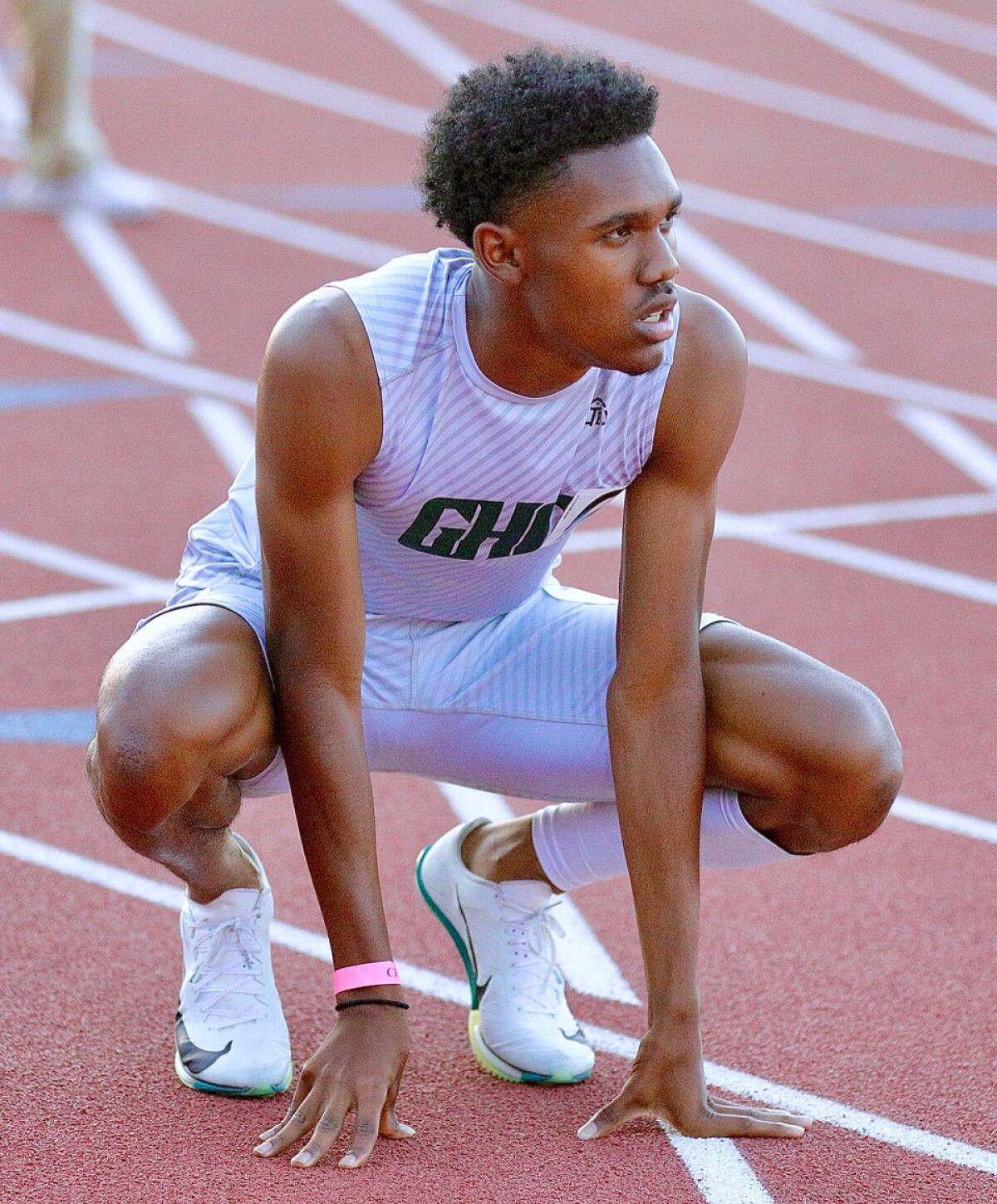 Justin Hart of Granada Hills ran the 400 meters in 47.72 seconds on Friday.