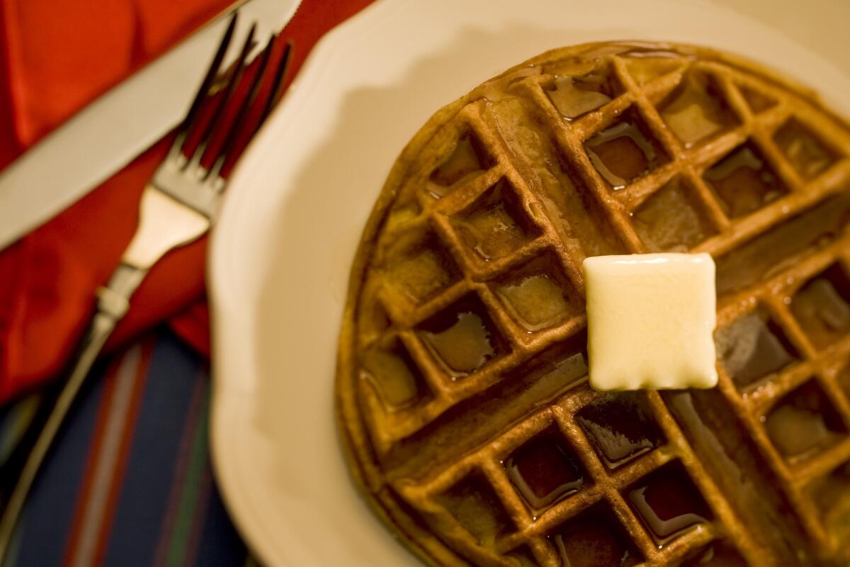 Light and airy. Recipe: Sour cream waffle