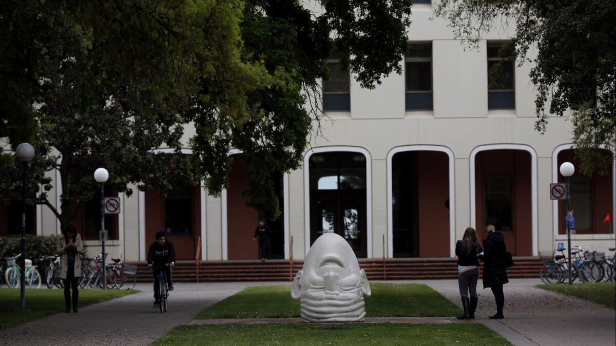 The main campus administration building at UC Davis. The university's marching band has found itself in hot water, again.