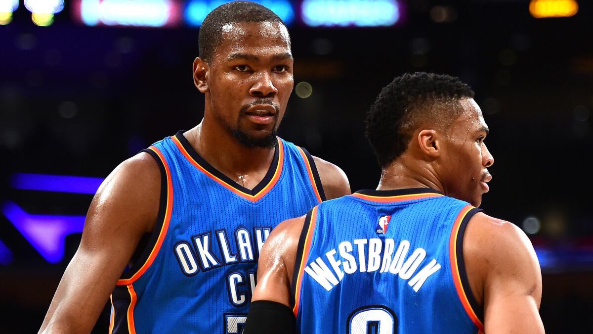 Thunder All-Stars Kevin Durant and Russell Westbrook begin another run together in the Western Conference playoffs with a first-round series against the Dallas Mavericks.