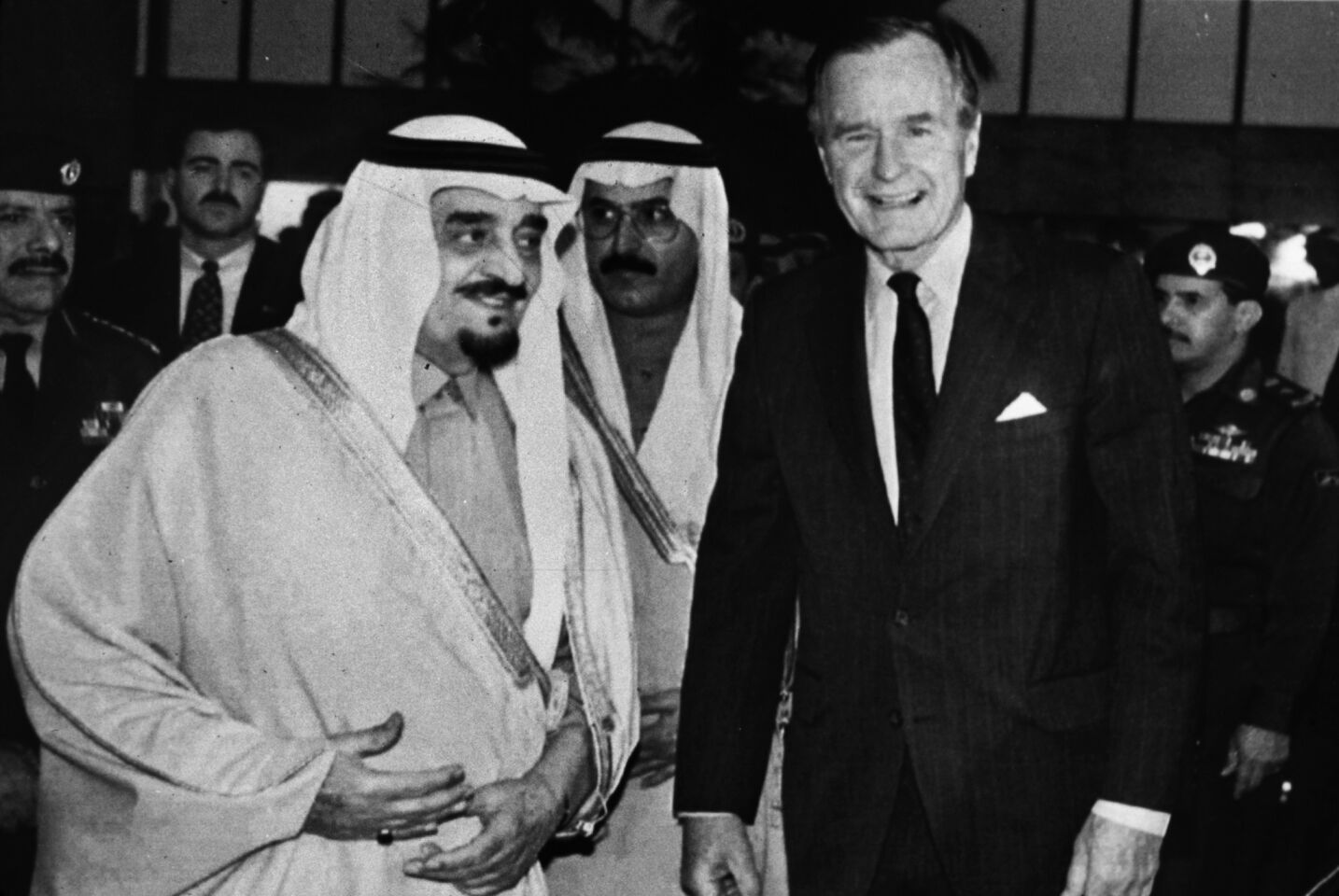 President George H.W. Bush in Saudi Arabia in 1992.