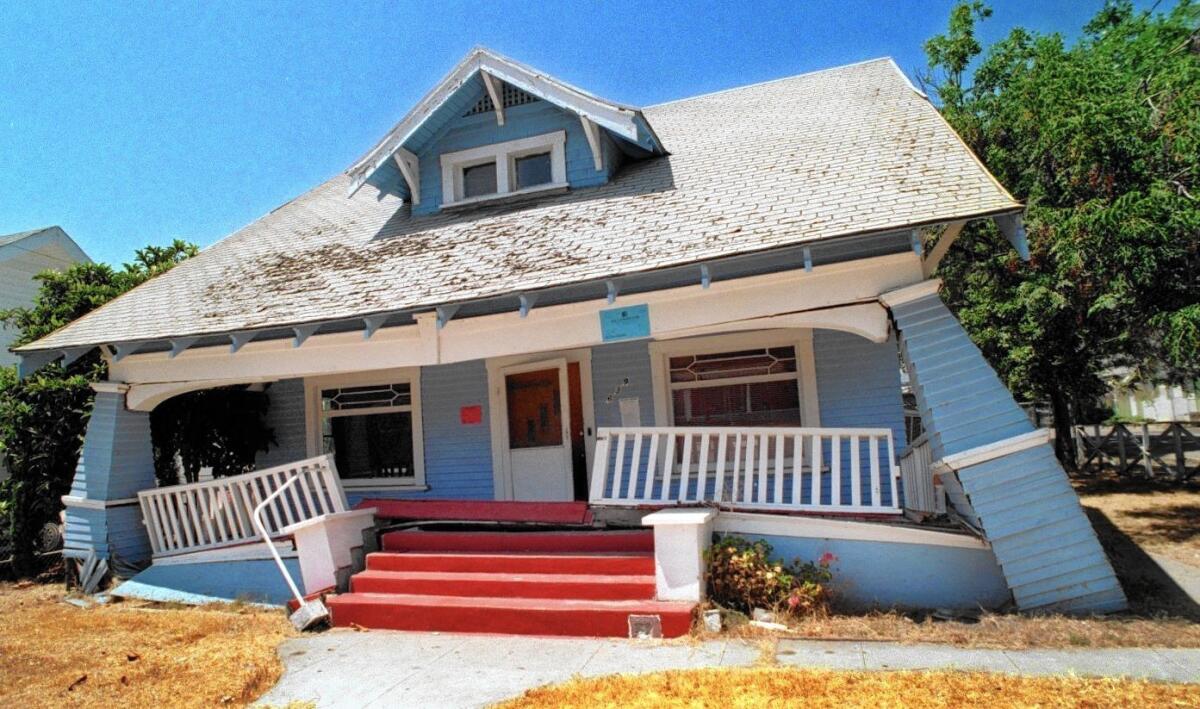 A house in Fillmore suffered extensive damage in the 1994 Northridge earthquake.