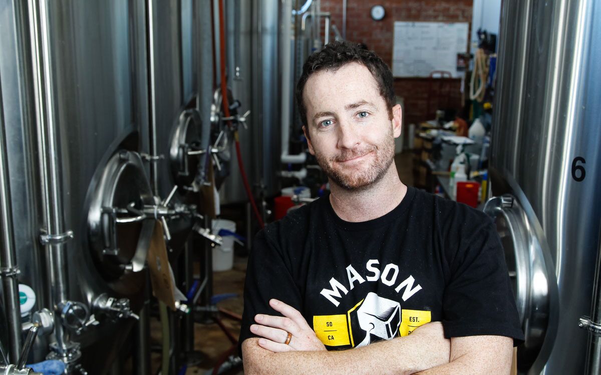 Director of brewery operations, Matt Webster works in the brewery on Thursday at Mason Ale Works in Oceanside, California. (Eduardo Contreras/Union-Tribune)