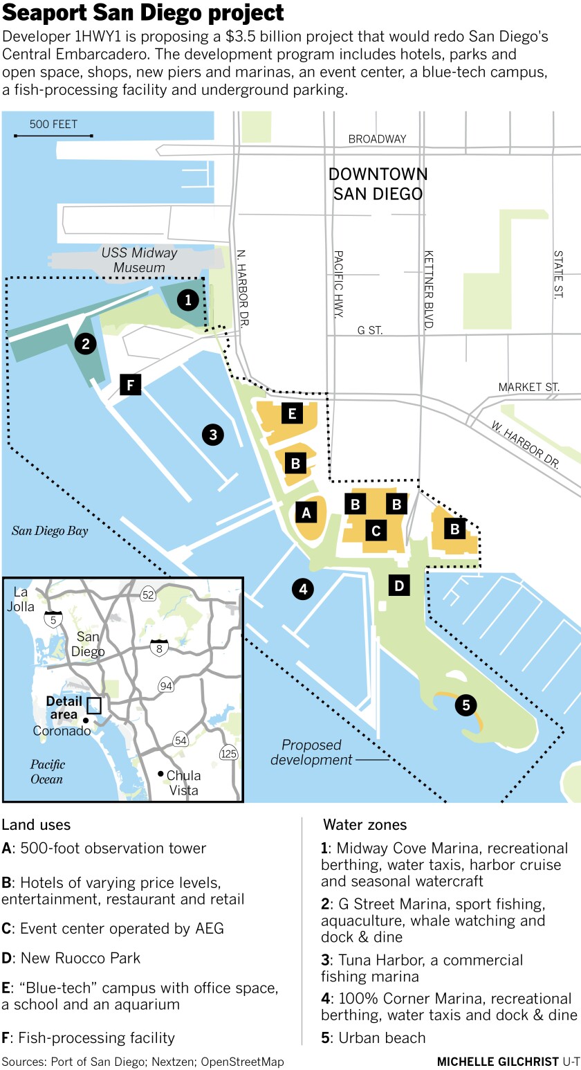 Seaport San Diego project map