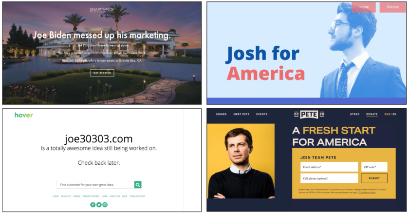 Biden S Flubbed Text Message Appeal Launches Internet Domains Los Angeles Times