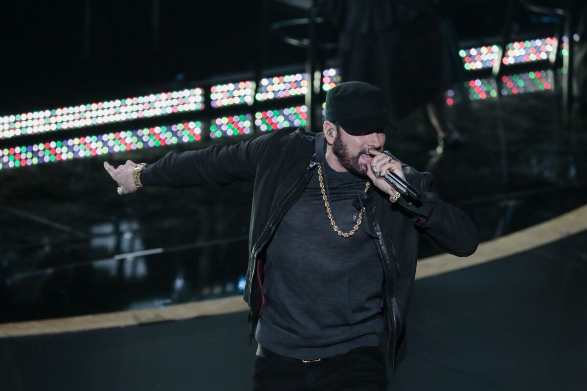 Rapper Eminem at the Oscars