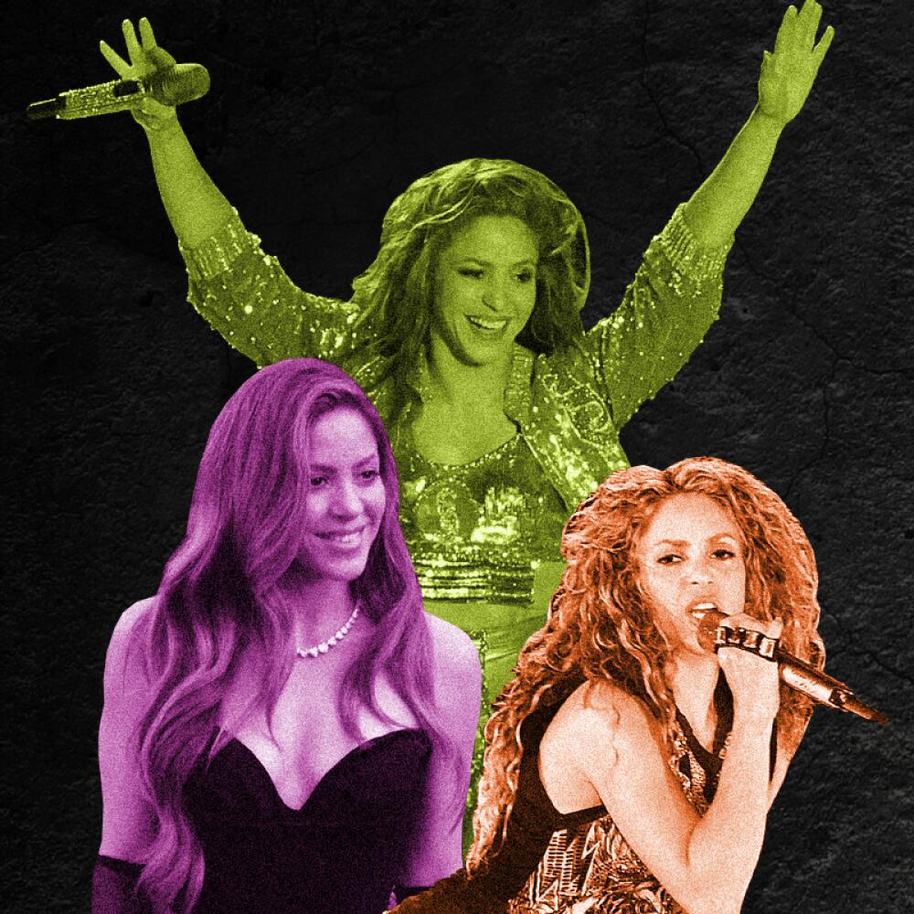 A photo collage of Shakira