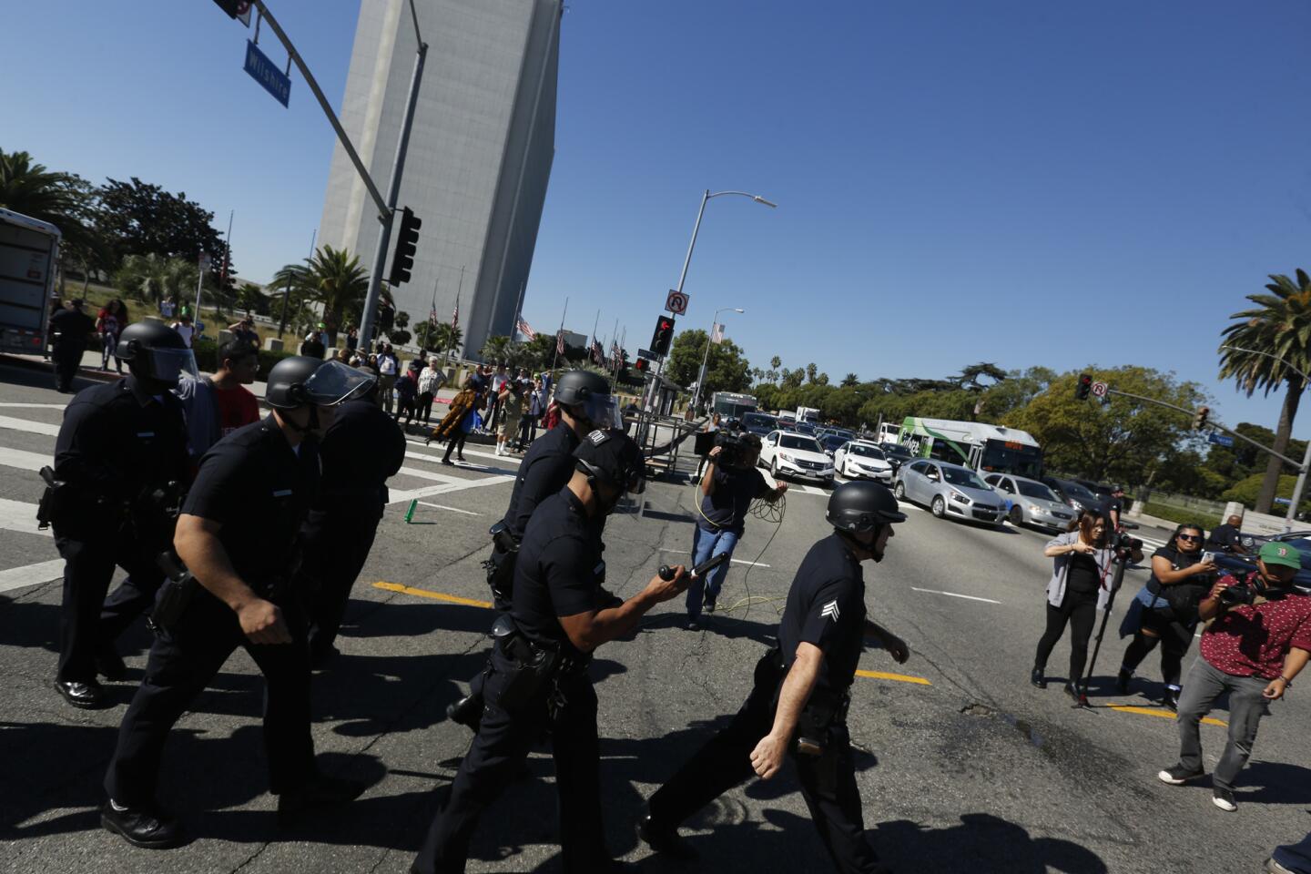 DACA demonstrators shut down intersection in Westwood