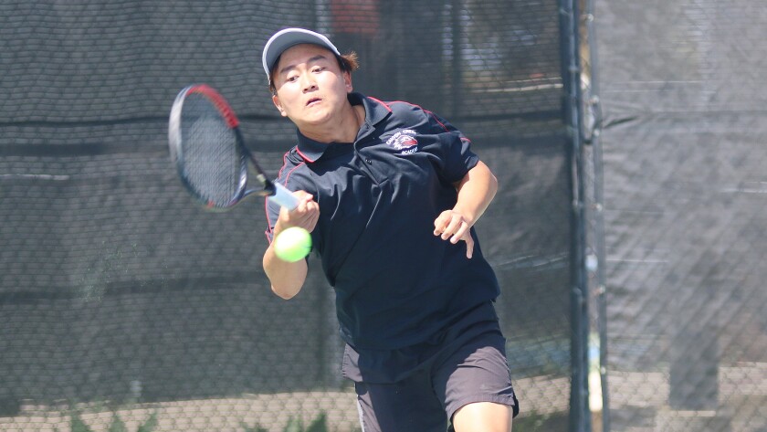 CCA senior Zach Pellouchoud shown at last year's CIF co-ed championship.