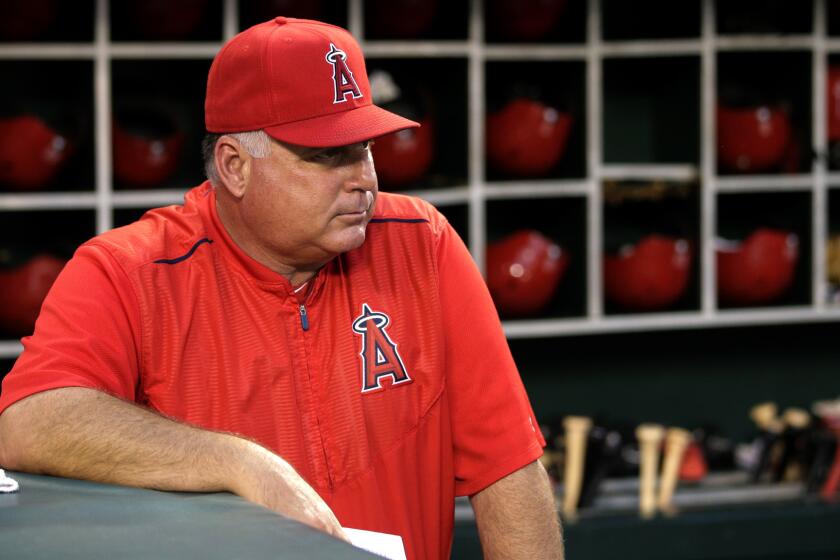 Says Angels Manager Mike Scioscia of the men searching for a new general manager: 'I know they will search long and hard for somebody that is philosophically along the same lines .'