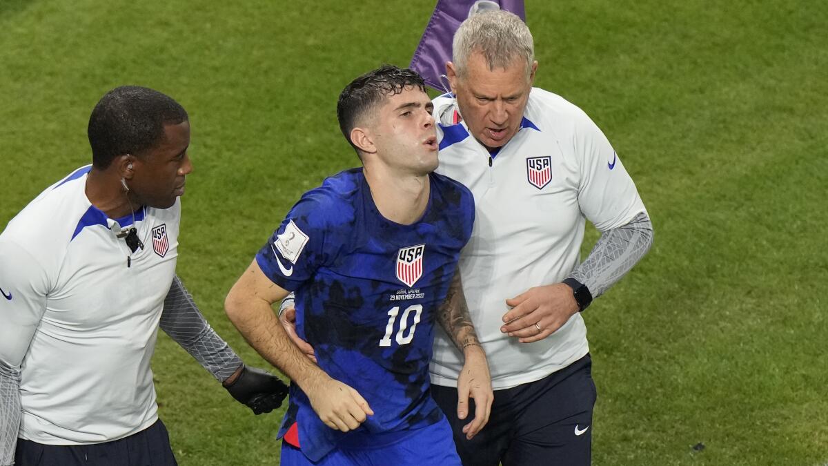 World Cup: Christian Pulisic taken to hospital as U.S. beats Iran - Los  Angeles Times