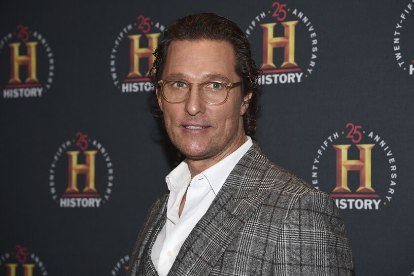 FILE - Actor Matthew McConaughey attends A+E Network's "HISTORYTalks: Leadership and Legacy" on Feb. 29, 2020, in New York. The Oscar winner, known for such films as "Dallas Buyers Club" and "Magic Mike," didn't want to write an ordinary celebrity book. "This is not a traditional memoir, or an advice book, but rather a playbook based on adventures in my life," McConaughey said in a statement about "Greenlights," which comes out Oct. 20. (Photo by Evan Agostini/Invision/AP, File)