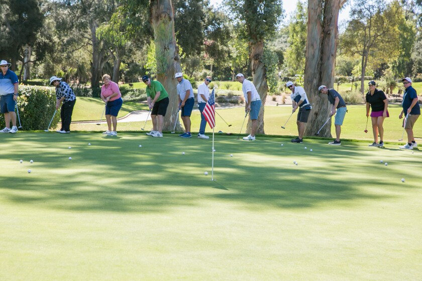 The putting contest at a previous Golf Classic.