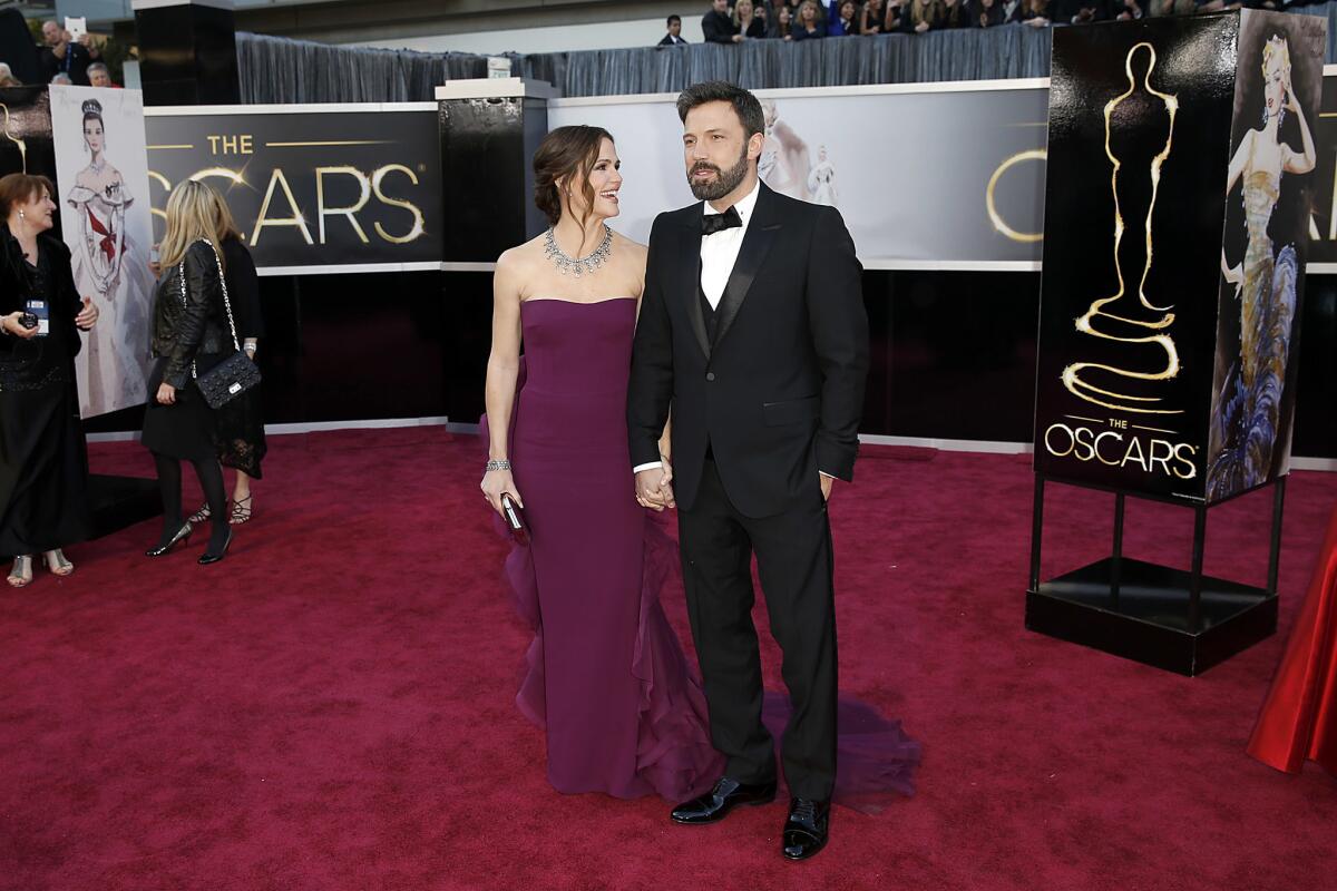 Jennifer Garner and Ben Affleck arriving at the 2013 Academy Awards.