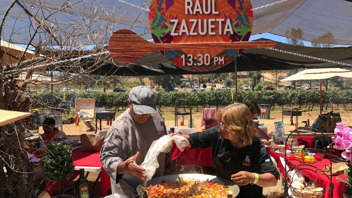 South of the border, in the Guadalupe Valley, a paella festival worth