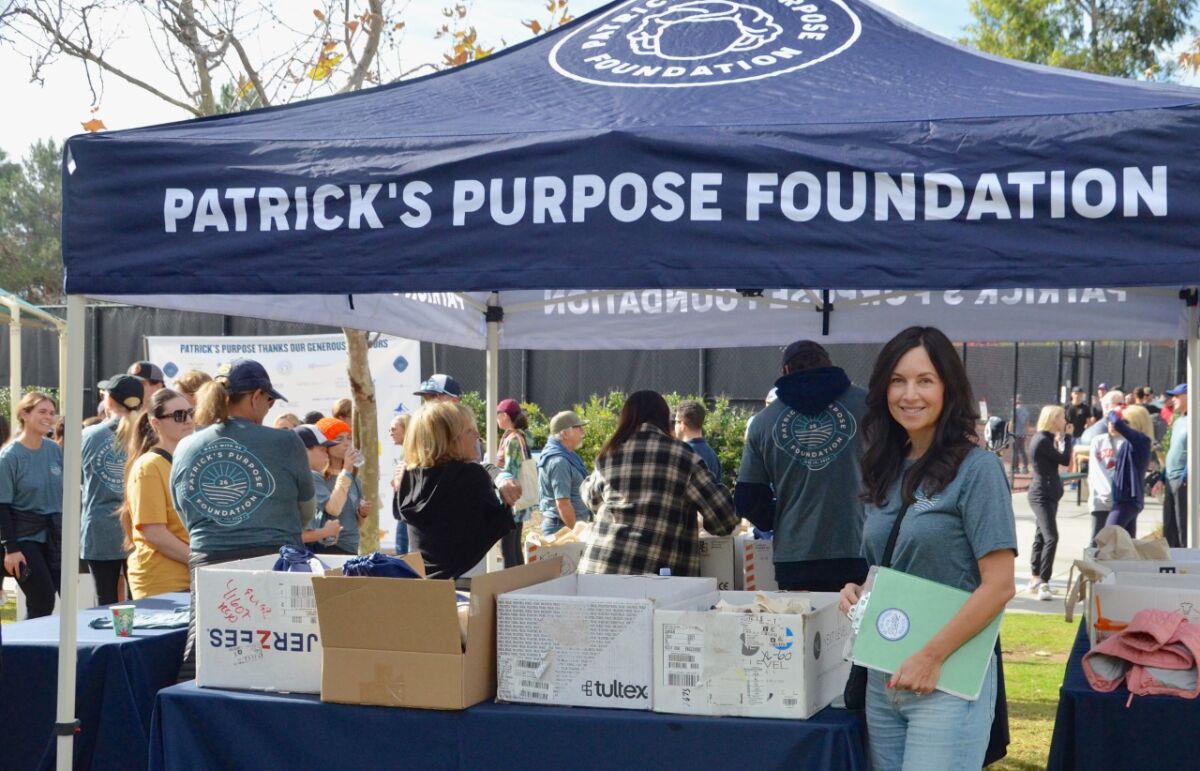 Michele Bethel, board member of the Patrick's Purpose Foundation, at Bonita Canyon Sports Park.