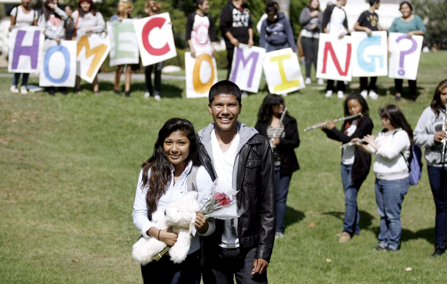 Photo Gallery: Popping the Homecoming question with a twist