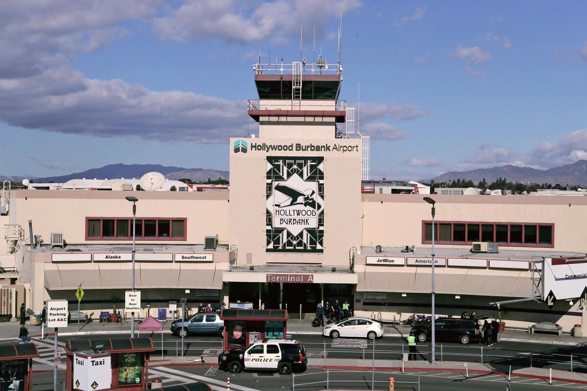 The front of  Hollywood Burbank Airport.