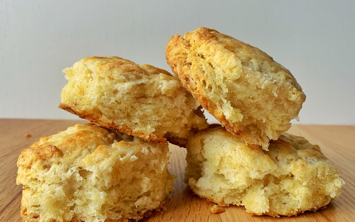 Flaky buttermilk biscuits are the perfect treat to keep in your freezer for lazy weekend breakfasts.