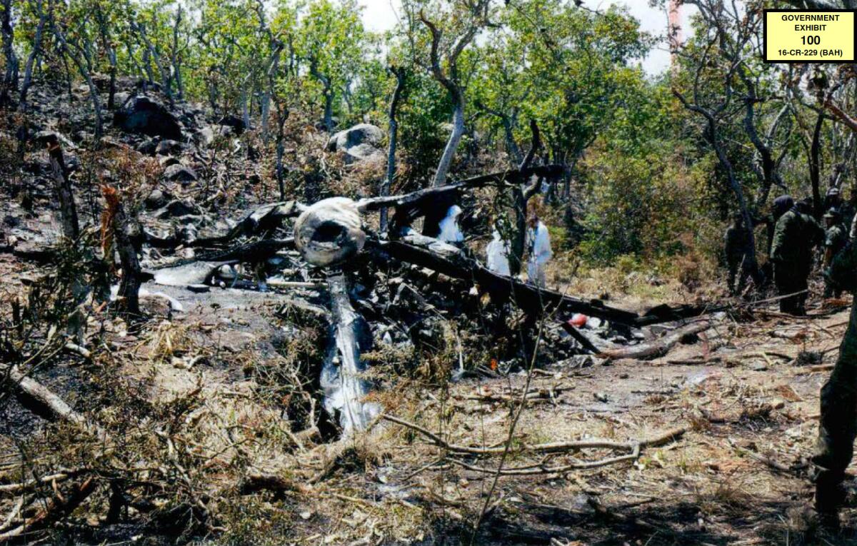 A photo used as evidence in the trial of Ruben Oseguera Gonzalez, aka El Menchito, shows a Mexican