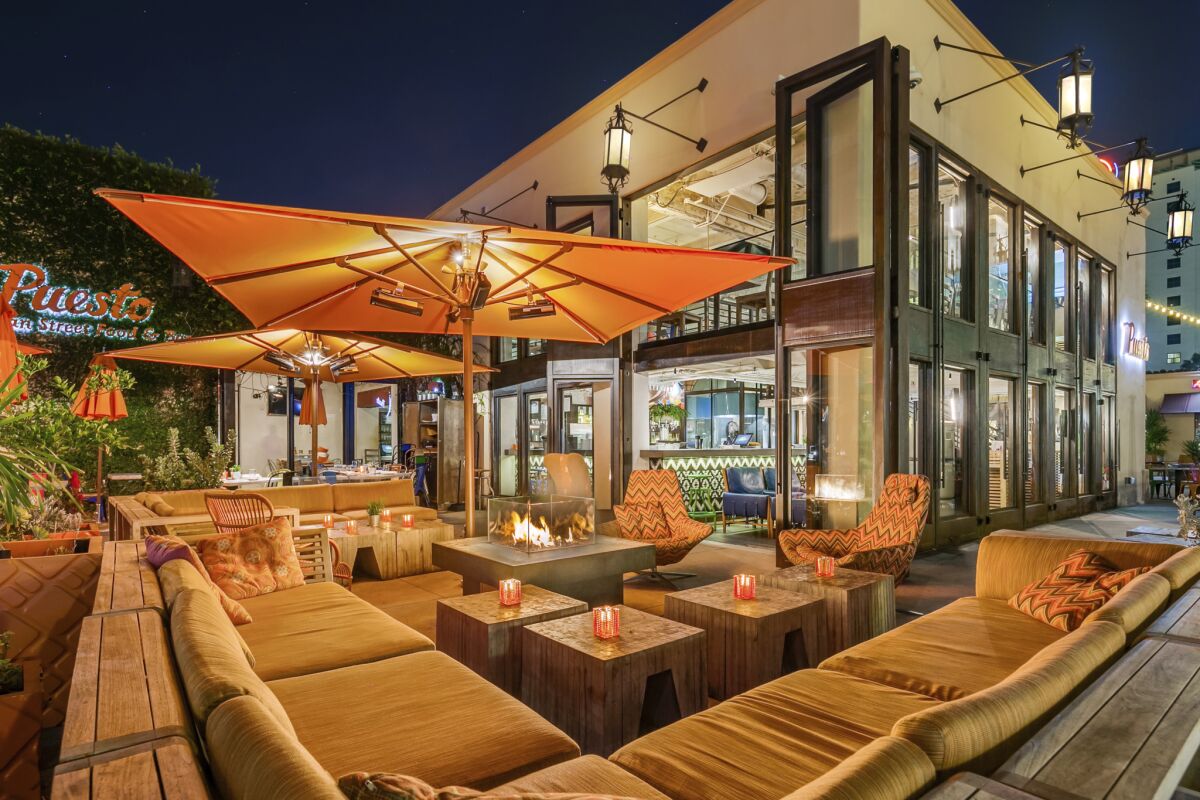 Puesto at The Headquarters has one of downtown San Diego's liveliest patios.