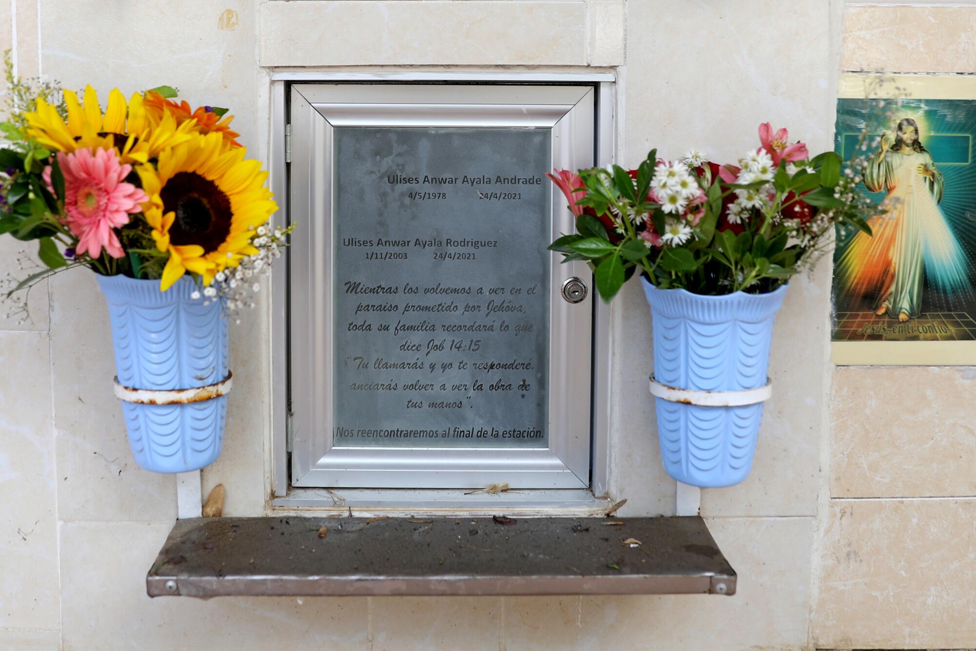 Ulises Ayala Andrade and his son Chino, are entombed together.