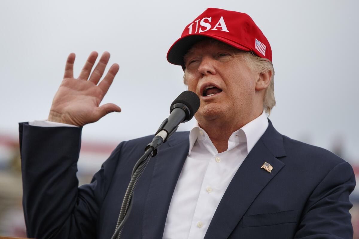 President-elect Donald Trump speaks at a rally at Ladd-Peebles Stadium in Mobile, Ala., on Dec. 17, 2016.