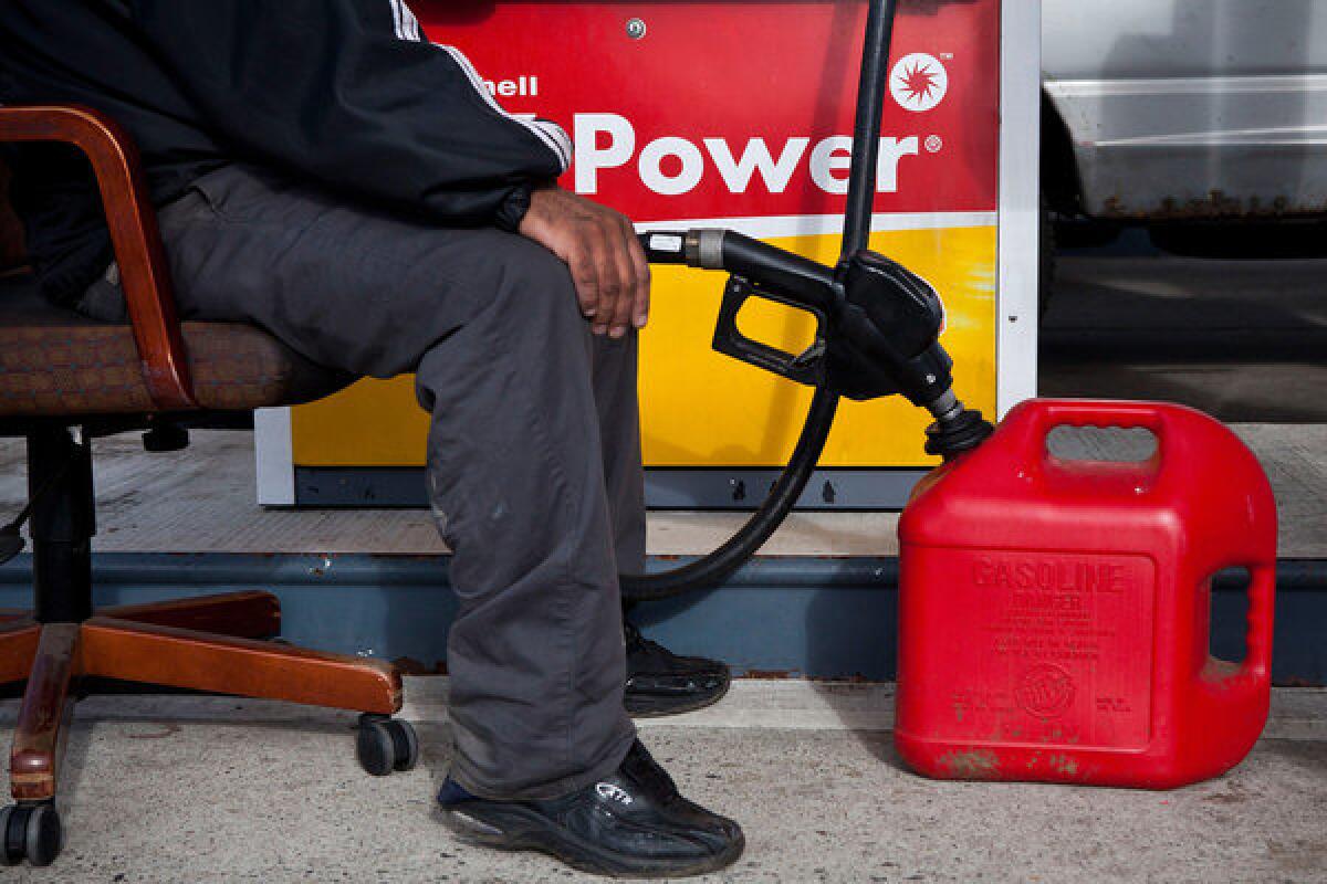 Superstorm Sandy briefly caused a gas shortage on the East Coast in early November, but wholesale prices for fuel plunged overall during the month.