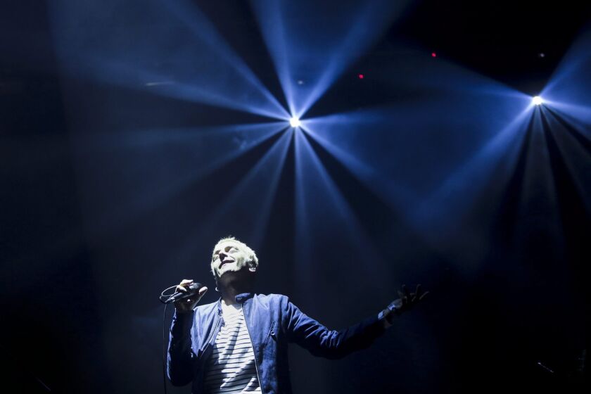 Karl Hyde of Underworld performing at the 2015 Primavera Sound Festival in Porto, Portugal.