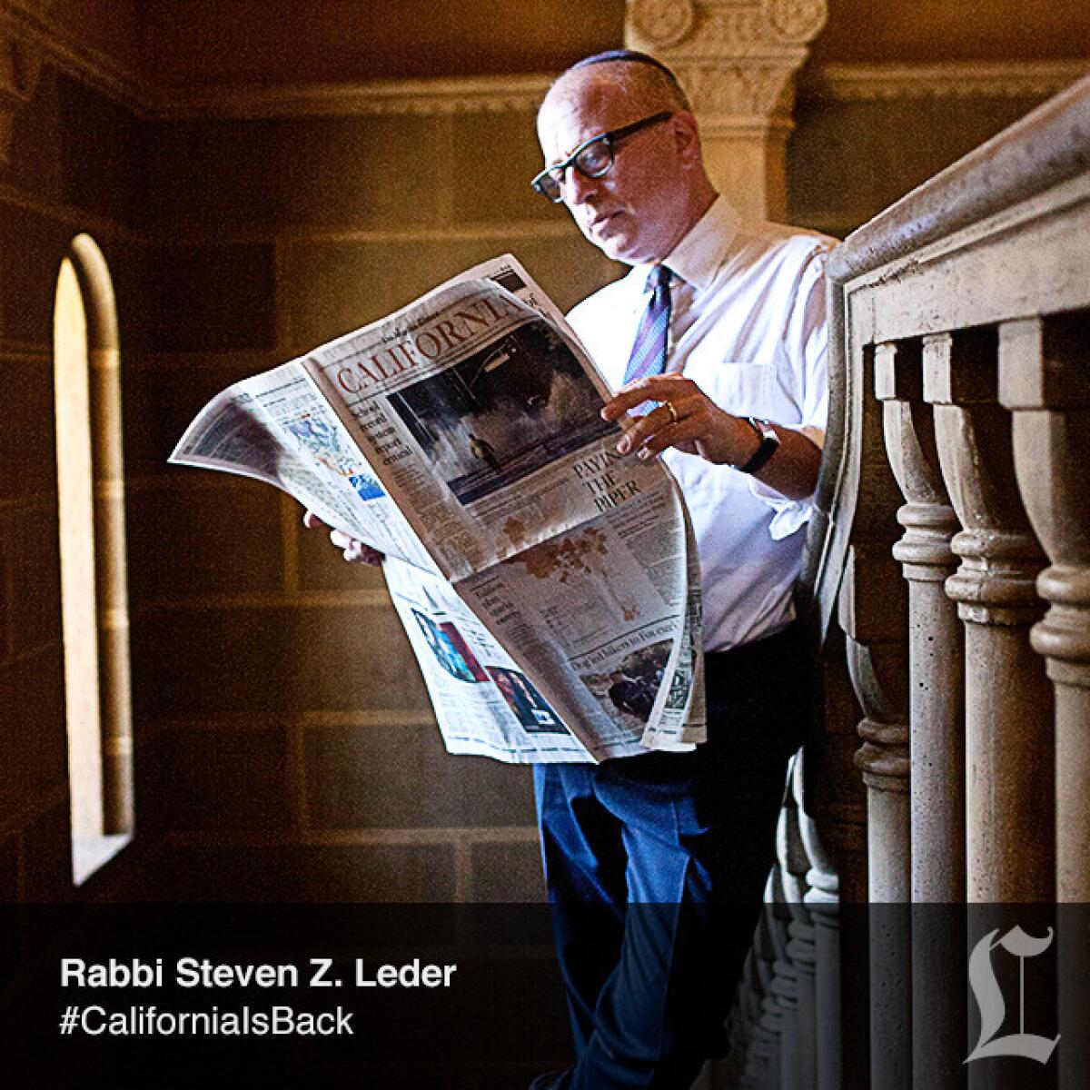 Rabbi Steven Z. Leder, Wilshire Boulevard Temple.