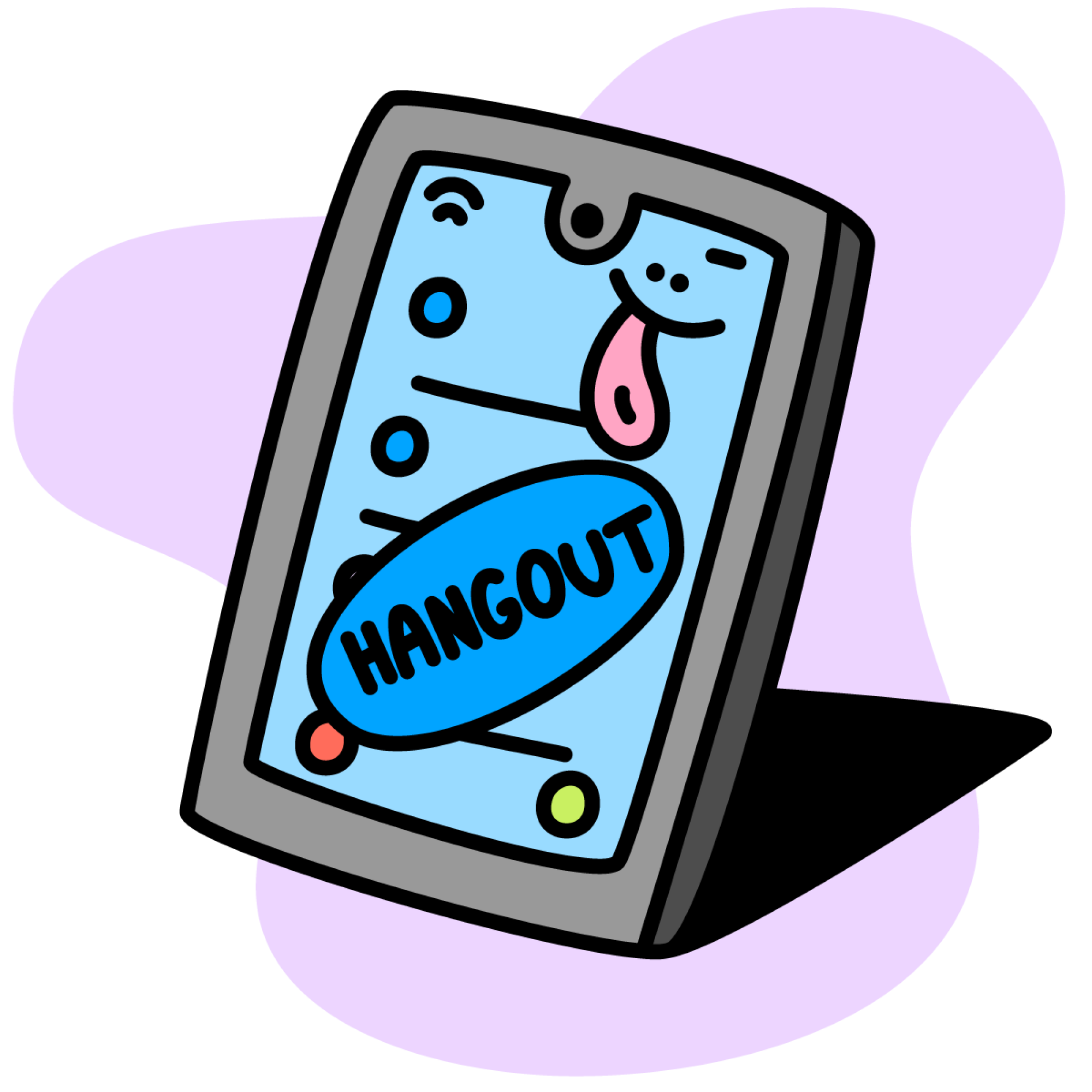Illustration of a phone with text messages on the screen