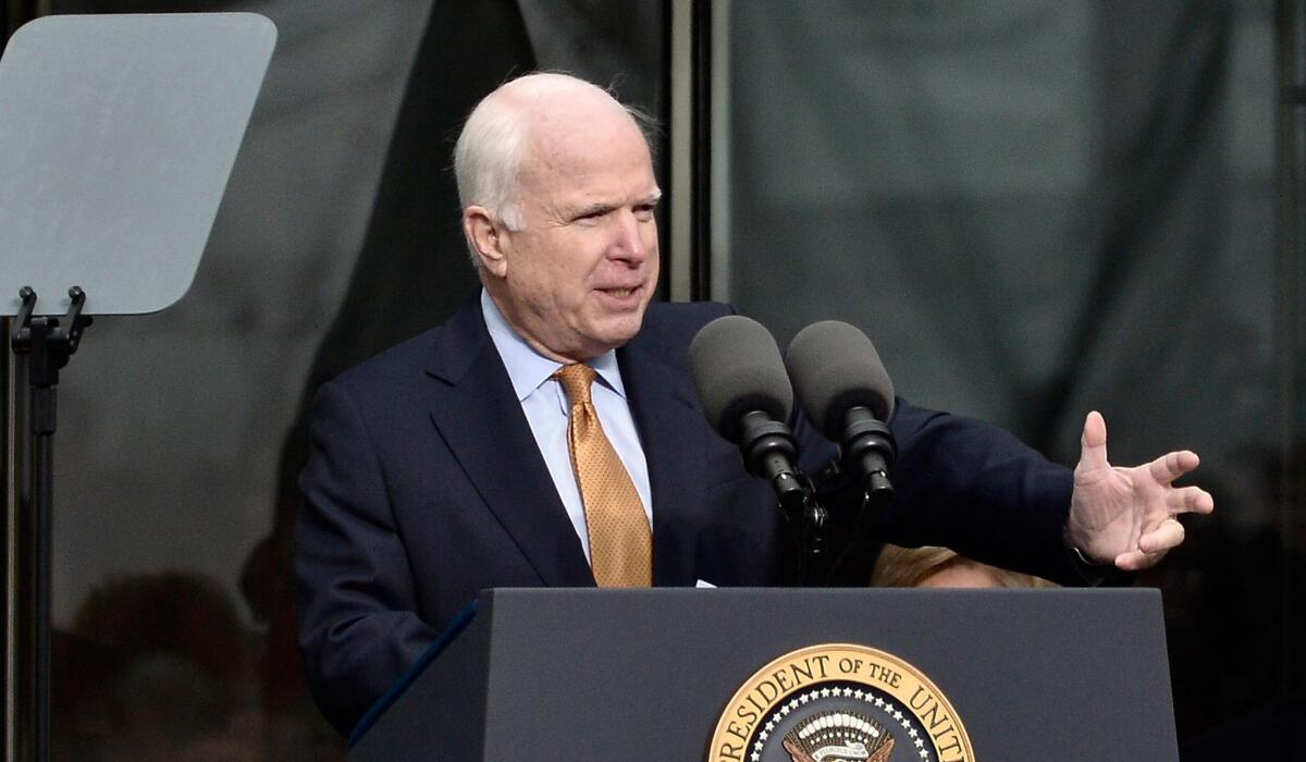 John McCain is leading a bipartisan group of U.S. senators that is requesting FIFA move the 2018 World Cup out of Russia.