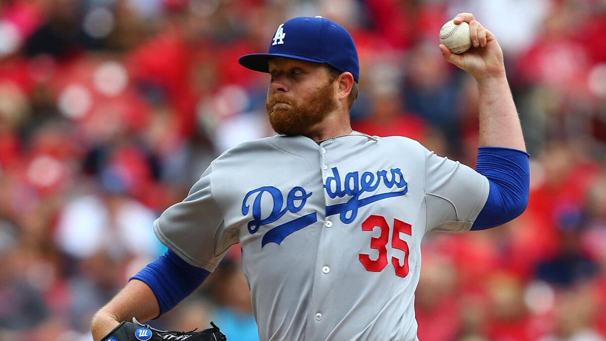 Dodgers starter Brett Anderson delivers a pitch during the team's 3-1 loss to the St. Louis Cardinals on May 31, 2015.