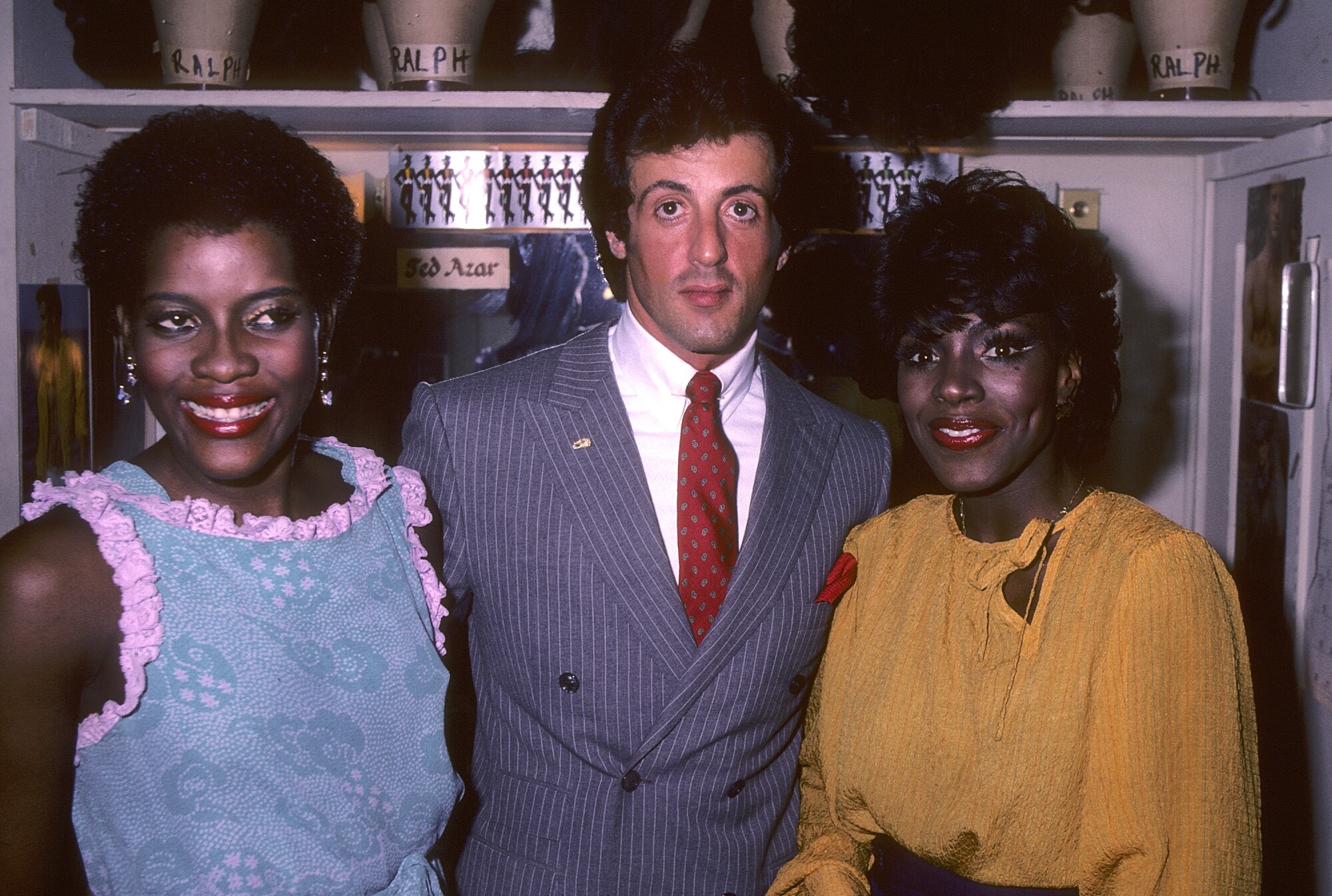 Three actors backstage in 1982.