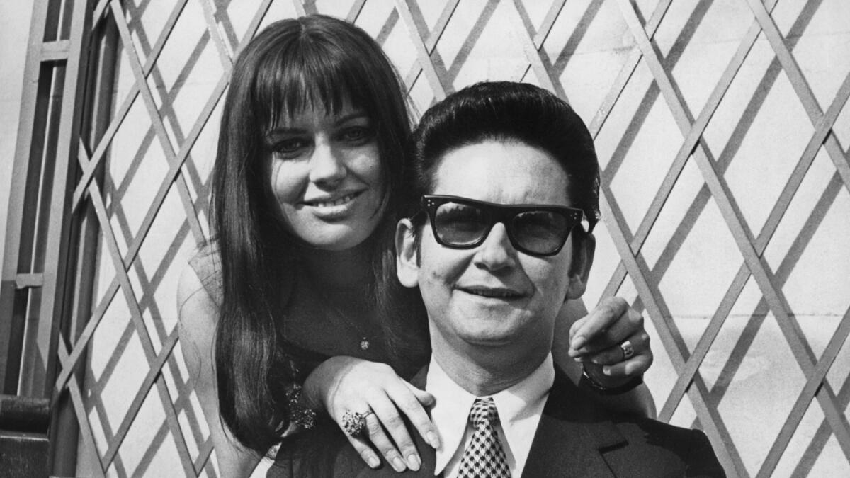 Roy Orbison and his wife, Barbara, during a tour of Britain in 1969, a year of heartache for the singer.