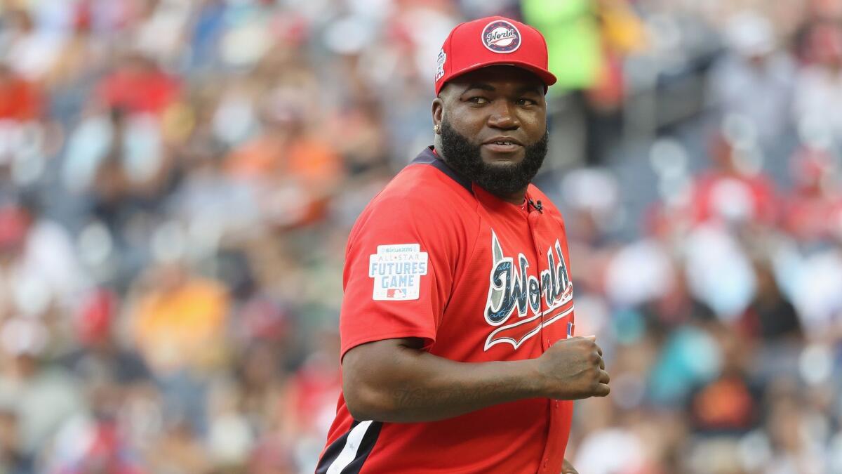 David Ortiz, shown at the All-Star Futures Game at Nationals Park in July 2018, was wounded in a June 8 shooting in the Dominican Republic.