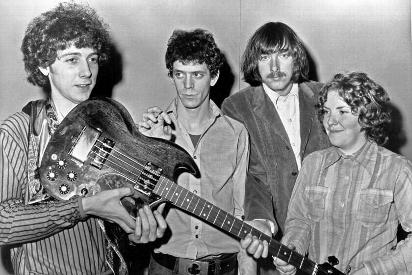 The Velvet Underground in 1970: Doug Yule, left, Lou Reed, Sterling Morrison and Maureen "Moe" Tucker.