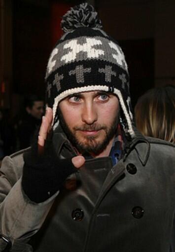 Actor Jared Leto arrives for the Erin Wasson + RVCA fall 2010 collection show during Fashion Week.