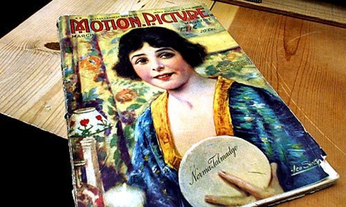 Movie magazines, including a 1918 edition of Motion Picture with silent film star Norma Talmadge on the cover, are part of a 3-million-piece collection of memorabilia at the Collector's Book Store in Hollywood that are moving to storage in Newbury Park before being auctioned six months from now.
