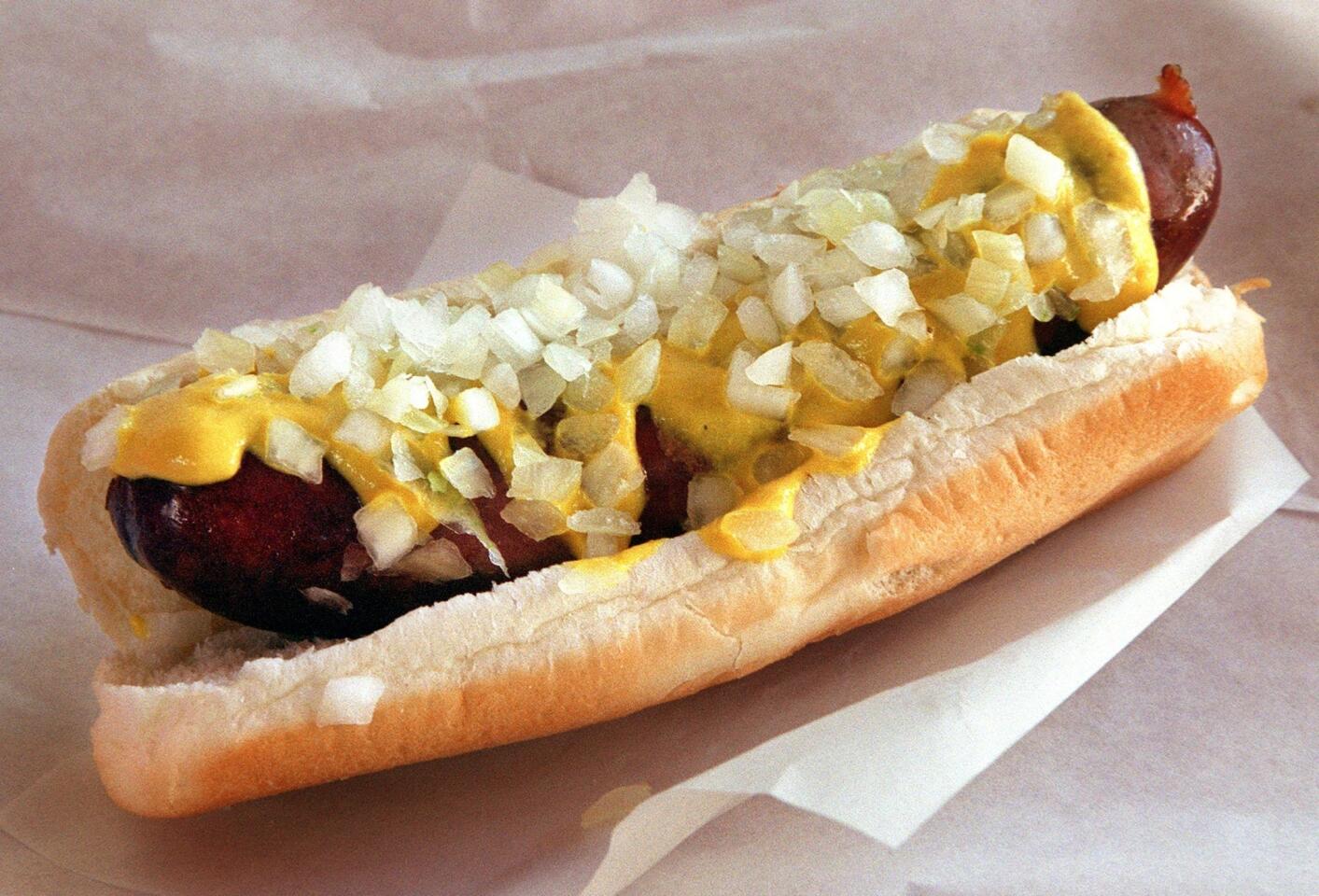 A Pink's hot dog.