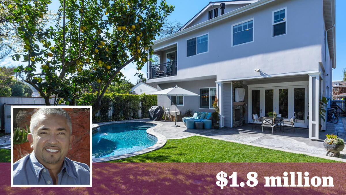 Dog activist and TV personality Cesar Millan has relisted his home in Studio City for about $1.8 million.