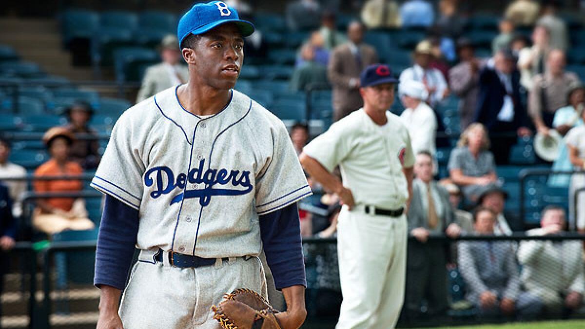 Movie Review - '42' - Earnest Jackie Robinson Biopic Wears Its