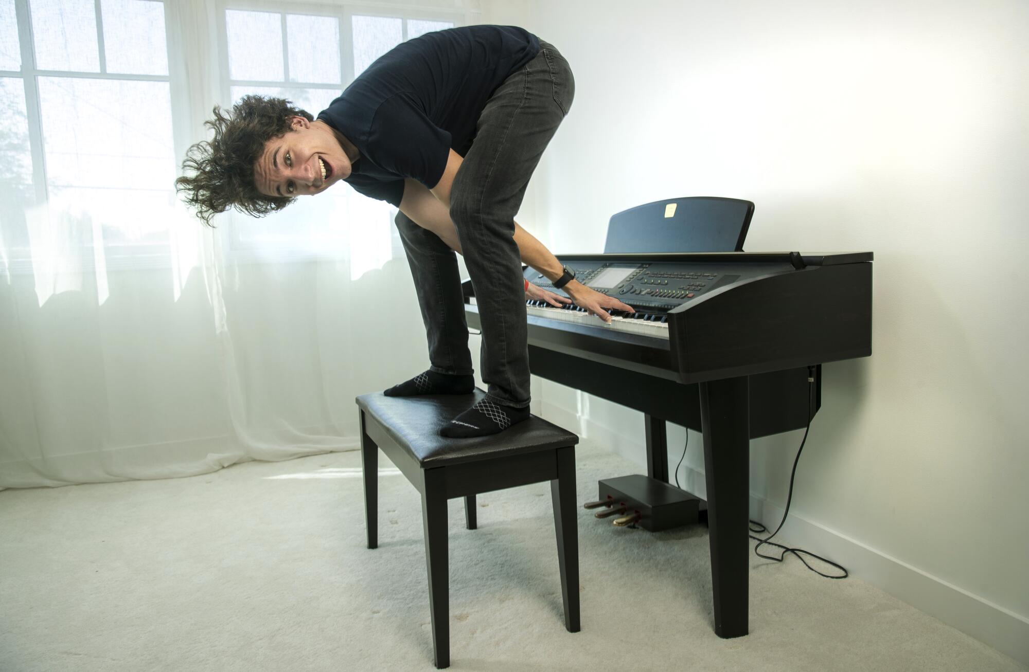 YouTuber Daniel Thrasher at his piano