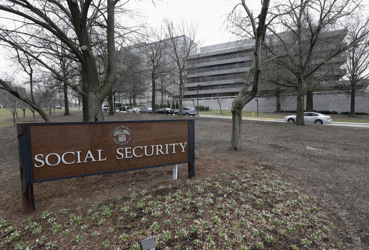 The Social Security Administration building in Woodlawn, Md.