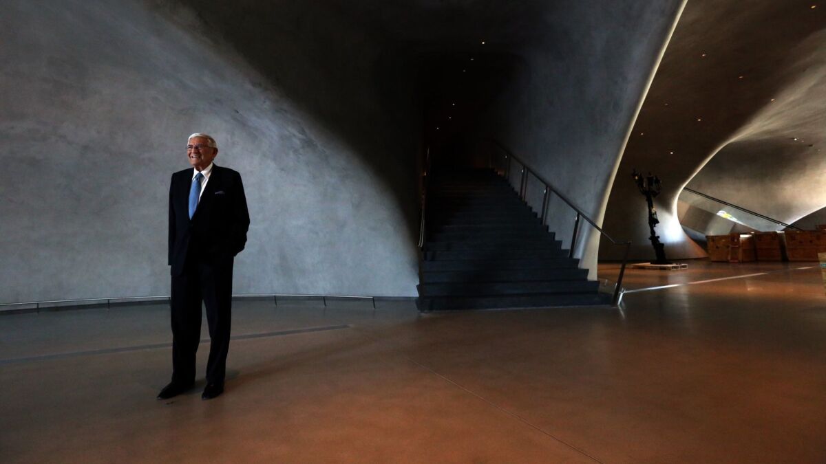 Eli Broad inside the Broad museum, which opened in 2015.
