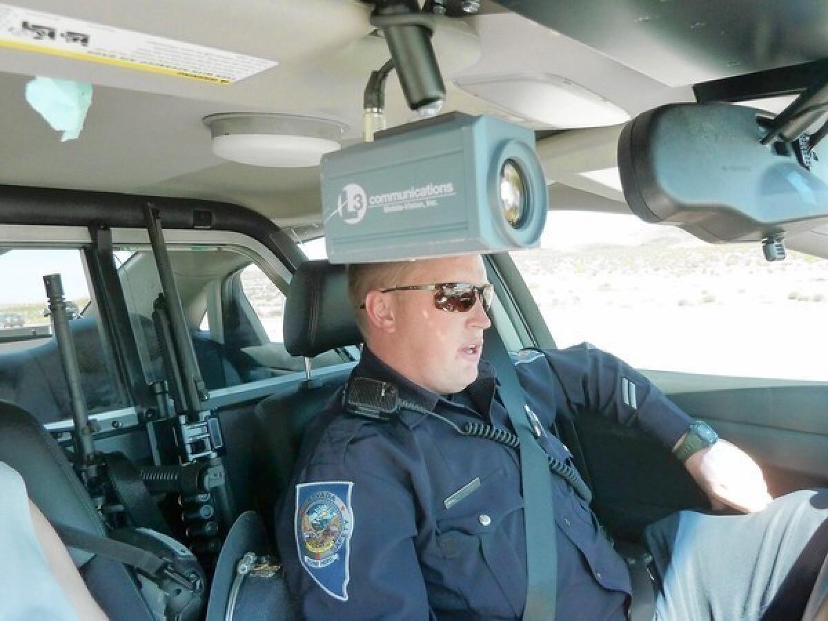 Nevada Highway Patrol troopers, including Nate Peterson, are writing more tickets on the road to Las Vegas, even for minor infractions, to fight the problem of speeding on Interstate 15.