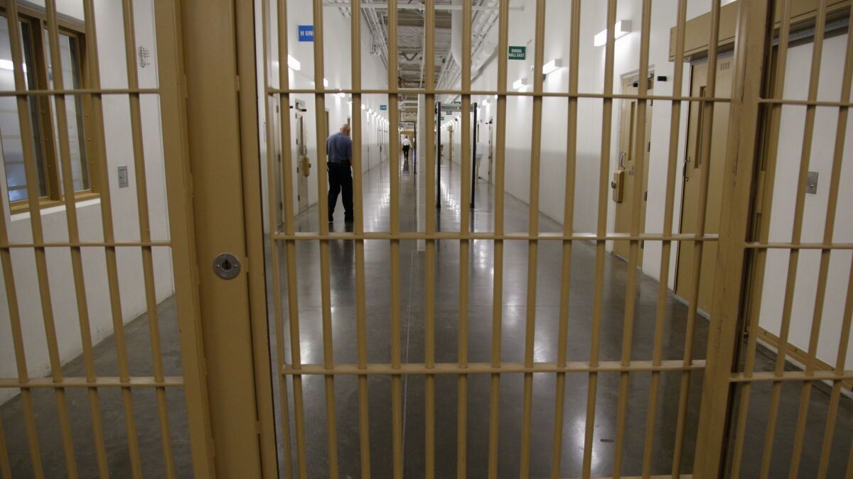 Inside Otay Mesa Detention Center.