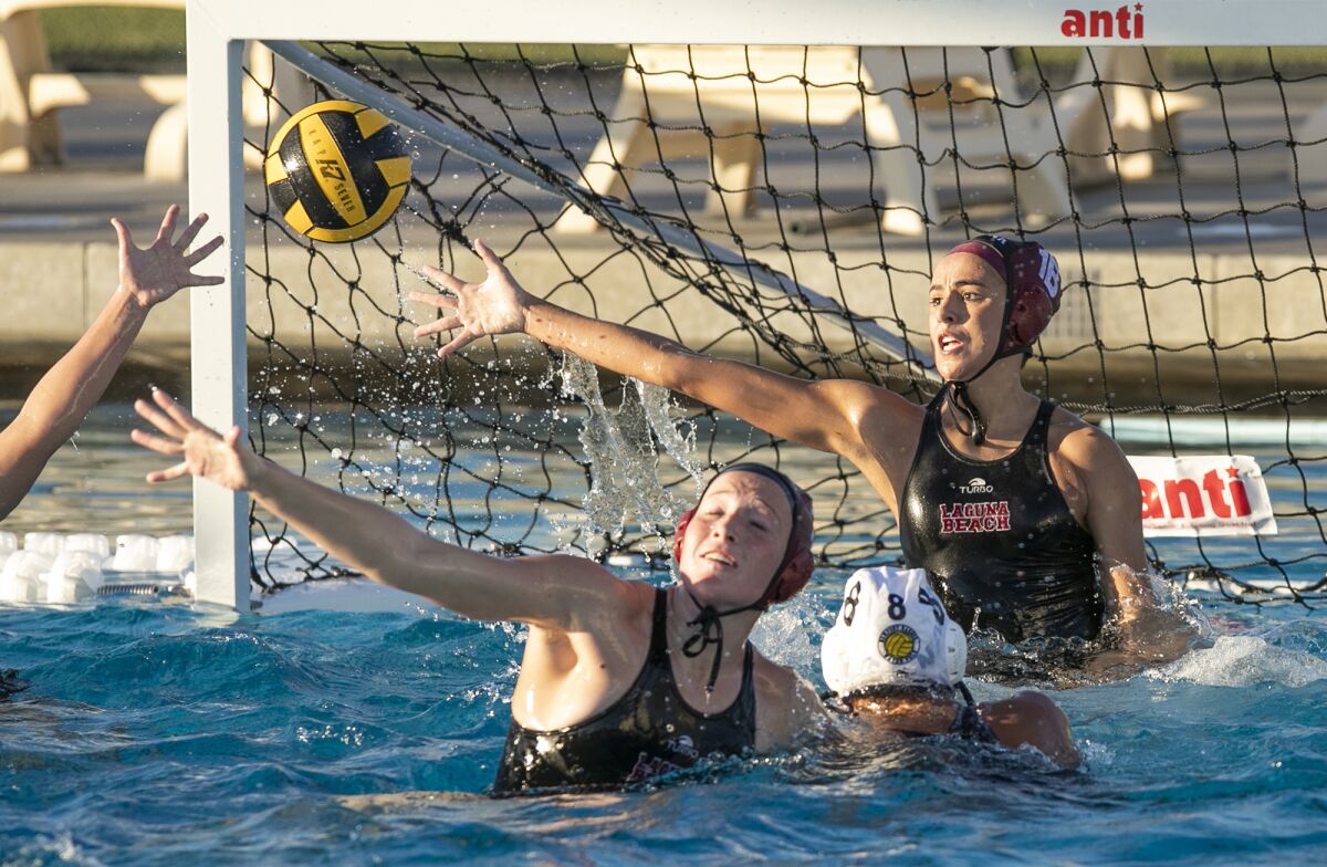 Laguna Beach goalkeeper Lauren Schneider had a combined 26 saves in two matches on Saturday.
