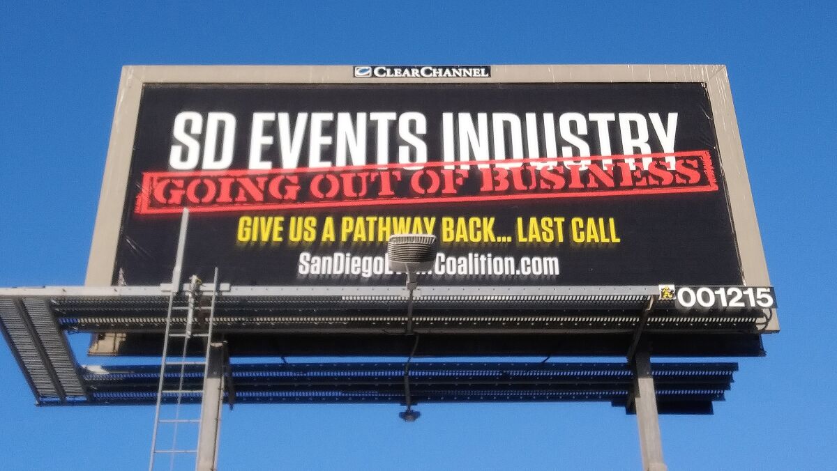 The San Diego Event Coalition has launched a new campaign featuring billboards.