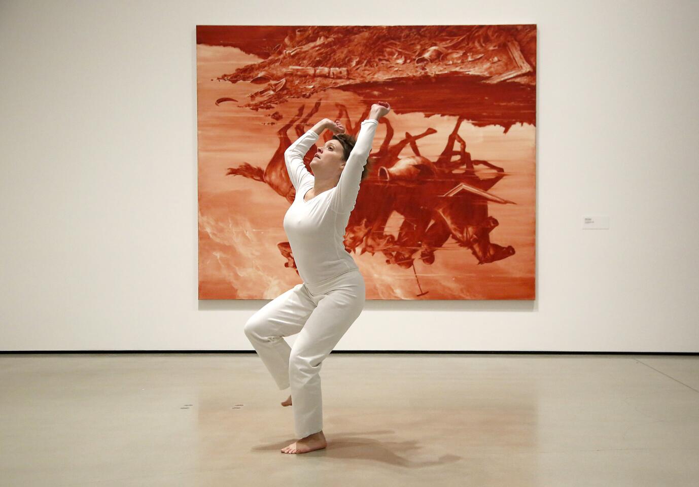 Dancers compete for hang time at the Broad Museum